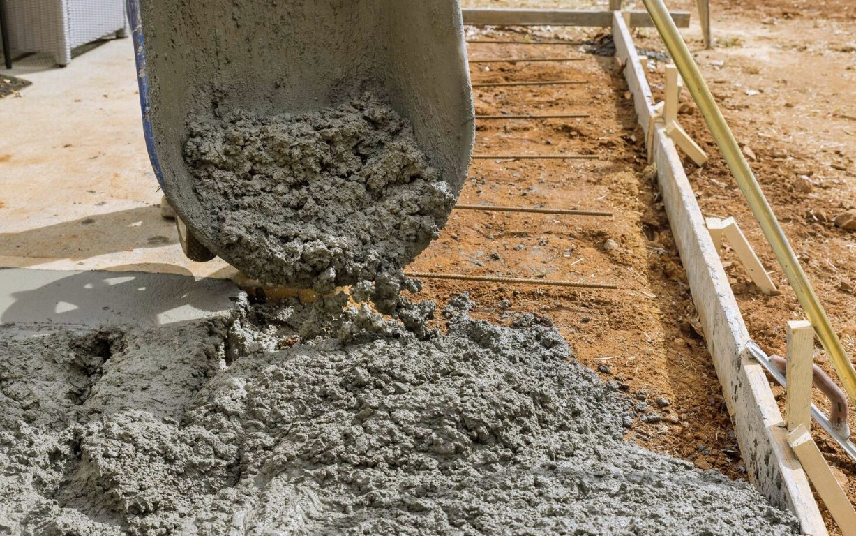 Concrete steps and stairs installation with fresh concrete in Avondale, AZ